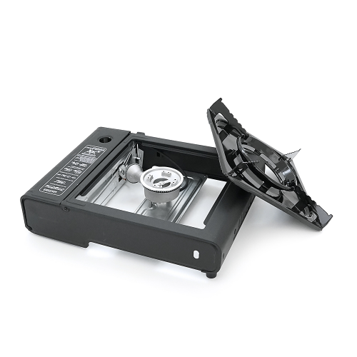Портативна газова плита NAVI, під газові балони бутан та пропан-бутан, Black, Box
