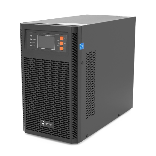 ДБЖ ON-LINE Ritar TOWER PT-3KSLI-LCD, 3000 Вт, 76,8 В постійного струму, 460,8 Вт&amp;middot;год LiFePo4, роз&amp;rsquo;єми Euro *4 шт., 1*USB, 1*RS232, 1*EPO, слот SNMP, Q1