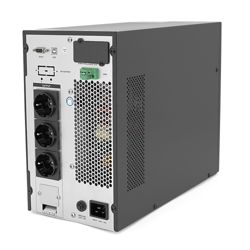 ДБЖ ON-LINE Ritar TOWER PT-3KSLI-LCD, 3000 Вт, 76,8 В постійного струму, 460,8 Вт&amp;middot;год LiFePo4, роз&amp;rsquo;єми Euro *4 шт., 1*USB, 1*RS232, 1*EPO, слот SNMP, Q1