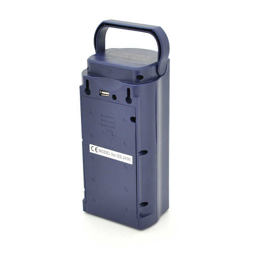 Ліхтар переносний GOLD SILVER GS-2400LED, 2 режими (16+8Led), вбудований аккум, корпус пластмас, кабель 220В, Mix color, Box