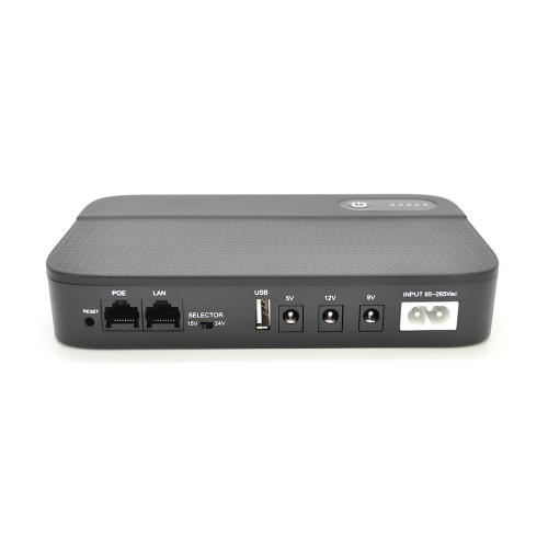 ДБЖ UPS-18W DC1018P YT45391 для роутерів / комутаторів / PON / POE-430, 5 / / 9 / 12V, 1A, 10400MAh(4*2600MAh), Black, BOX