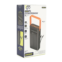 Powerbank 7GO GPW-02 20000mAh, Solar, Li-pol, Вход:Type-C, Выходы: 2xUSB Type-C, 4xUSB Type-A, кабеля T-C / Ligh, 0.46, Black, Box