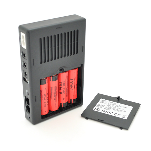 ДБЖ UPS-18W DC1018P YT45454 для роутерів / комутаторів / PON / POE-430, 5 / / 9 / 12V, 1A, 12800MAh(знімні 4*3200MAh), Black, BOX