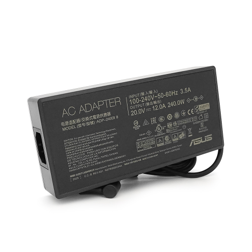 Блок живлення MERLION для ноутбука ASUS 20V 12А (240 Вт) штекер 6.0*3.7мм, довжина 0,9м + кабель живлення