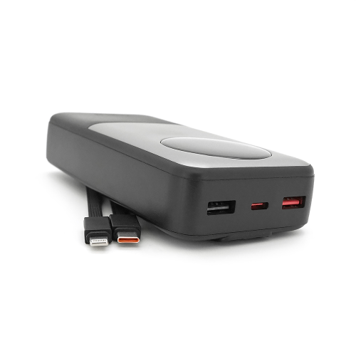 Power bank BETWEEN BTW-P6 20000mAh, 22.5W, 2 кабелі: Type-C+Lighting, Black, 460g, Box