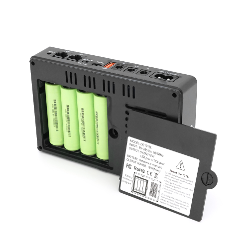 ДБЖ UPS-18W DC1018P YT45949 для роутерів / комутаторів / PON / POE-430, 5 / / 9 / 12V, 1A, 11600MAh(знімні 4*2900MAh), Black, BOX