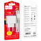 Набір СЗУ HOCO CS11A+ кабель Lighting, 1xUSB, 2.1A, кабель 1м, White, Blister