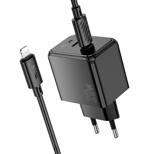 СЗУ HOCO CS16A, 1xUSB-C+1xLighting, PD20W, Black, Box