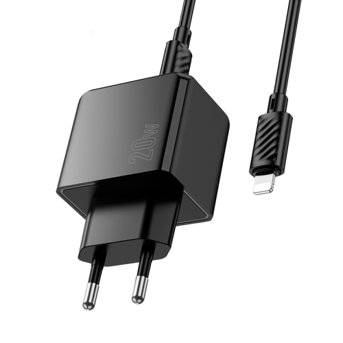 СЗУ HOCO CS16A, 1xUSB-C+1xLighting, PD20W, Black, Box