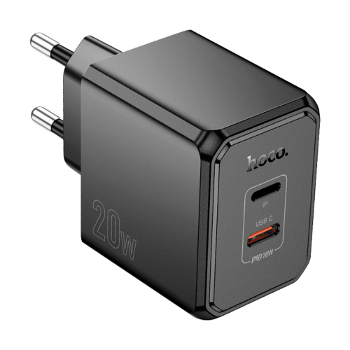 Набір СЗУ HOCO CS16A+ кабель Туре-С / Lighting, 1xUSB-C+1xLighting, PD20W, Black, Box