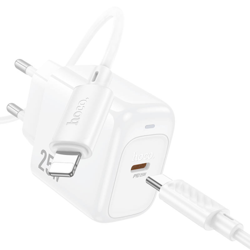 Набір СЗУ HOCO CS53A+ кабель Туре-С / Lighting, 1xUSB-C, PD25W, White, Box