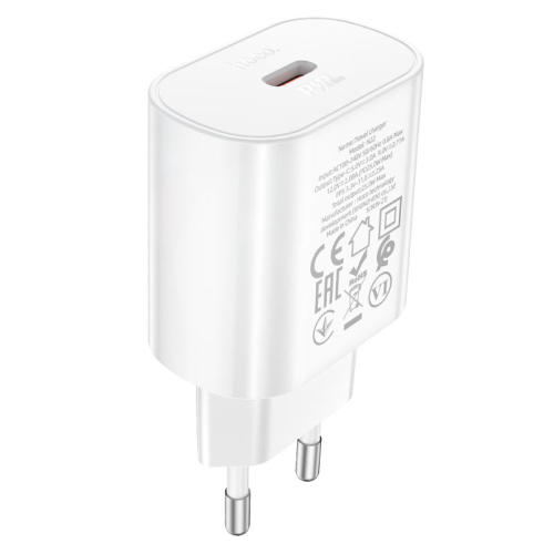 Набір СЗУ HOCO N22+кабель Type-C / Type-C, 1xUSB-C, PD25W, White, Box