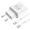 Набір СЗУ HOCO N22+кабель Type-C / Type-C, 1xUSB-C, PD25W, White, Box