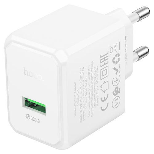 СЗУ HOCO NT5, 1xUSB, 18W, White, Box