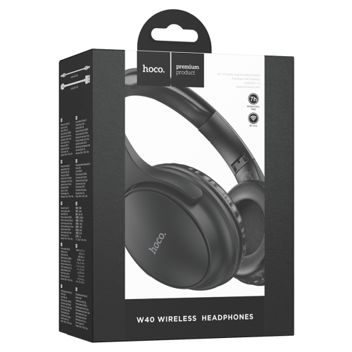 Бездротові навушники Bluetooth HOCO W40, Black, Box