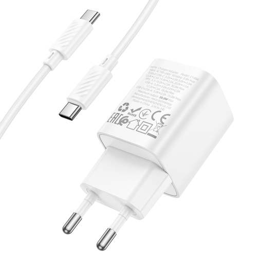 СЗУ HOCO C149A 110-240V, PD30W+Q3.0, USB+Type-C, White, Box