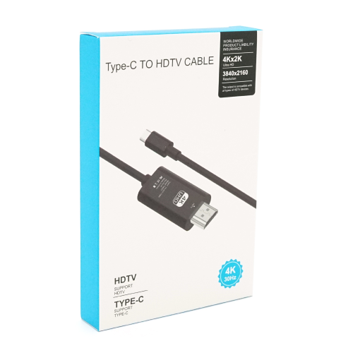 Конвертер MHL Type-C (тато) =&amp;gt; HDMI(тато) 1.0м, Black, 4K / 2K, BOX
