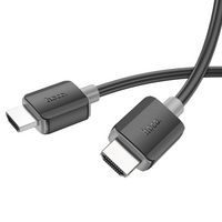 Кабель HOCO HDMI-HDMI 4Kx2K Ultra HD, 2m, v2,0, круглий Black, конектор Black, Blister