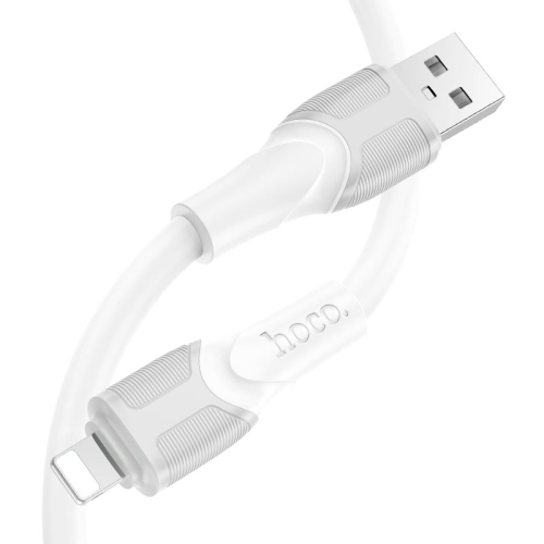 Кабель Hoco X106, Lightning-USB, 2,4A, довжина 3м, White, BOX