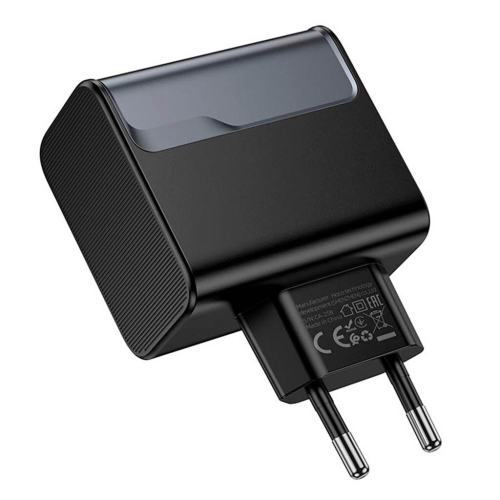 СЗУ 110-240V HOCO CS75A 2USB-C+1xUSB, PD70W+QC 3.0, Black, Blister