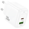 Набір СЗУ HOCO CS54A+ кабель Type-C / Type-C, 1xUSB+1xUSB-C, PD20W+QC3.0, кабель 1м, White, Box