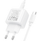 Набір СЗУ HOCO CS54A+ кабель Type-C / Type-C, 1xUSB+1xUSB-C, PD20W+QC3.0, кабель 1м, White, Box