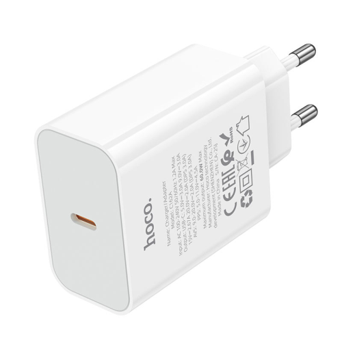 СЗУ 110-240V HOCO C162A 1xUSB-C, PD40W, White, Blister