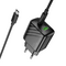 Набір СЗУ HOCO CS25A + кабель Type-C / Type-C, 1xUSB+1xUSB-C, PD20W+QC3.0, кабель 1м, Black, Box