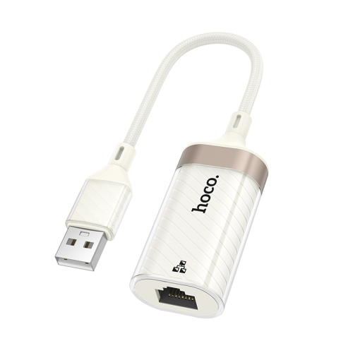 Контролер HOCO UA41 USB 2.0 to Ethernet - Мережевий адаптер 10 / 100Mbps, White, BOX