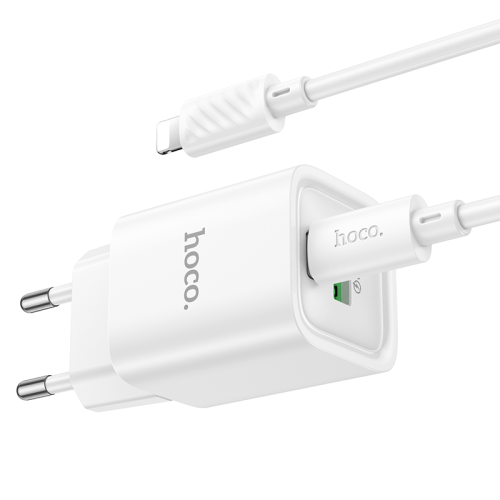 Набір СЗУ HOCO C149A + Type-C / Lighting кабель, 1xUSB+1xUSB-C, PD30W+QC3.0, кабель 1м, White, Box
