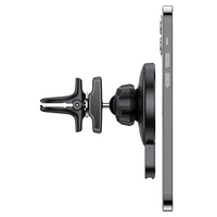 Автотримач HOCO СА85+ Wireless Charging 15W, кріплення на решітку, магніт, Black, Box