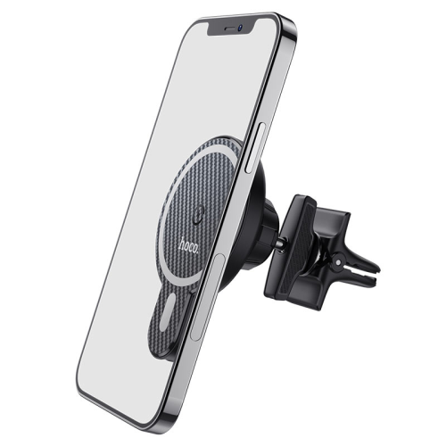 Автотримач HOCO СА85+ Wireless Charging 15W, кріплення на решітку, магніт, Black, Box