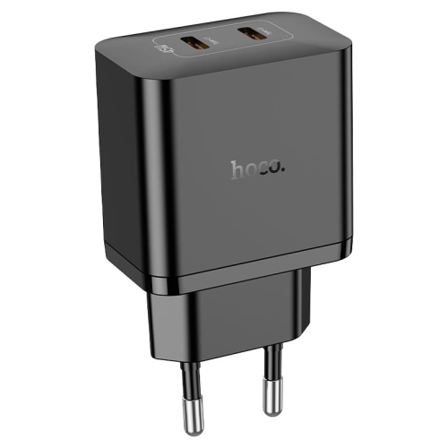 СЗУ HOCO N35, 2xUSB-C, PD45W, Black, Box