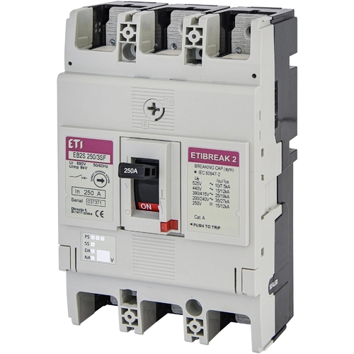 Автоматический выключатель ETI EB2S 250/3SF 250A 3p (25 kA) (4671839)