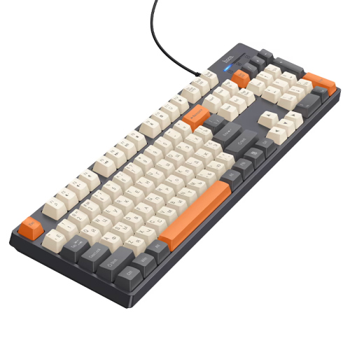 Клавіатура провідна HOCO GM61, USB, 104 клавіші, (Eng / Pyc), Gray, Box
