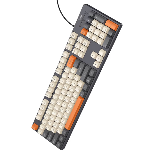 Клавіатура провідна HOCO GM61, USB, 104 клавіші, (Eng / Pyc), Gray, Box