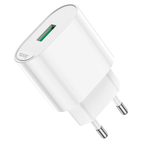 Набір СЗУ 110-240V HOCO C109A 1xUSB+ кабель Micro, 3.0A, кабель 1м, White, Blister
