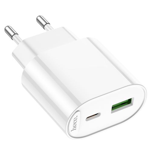 СЗУ 110-240V HOCO C109A 1xUSB-C, PD20W, White, Blister