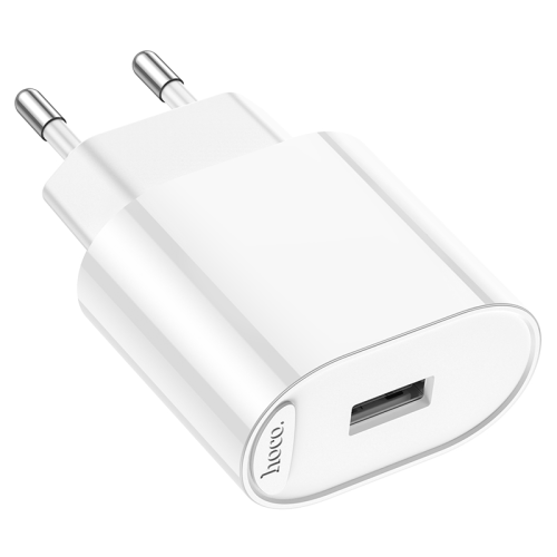 СЗУ 110-240V HOCO C109A 1xUSB, 2.1A, White, Blister