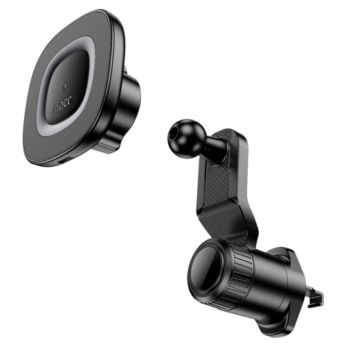 Автоутримувач HOCO HW30+ Wireless Charging 15W, кріплення на решітку, затискач 50-90мм, Gray, Box