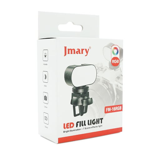 LED-лама Jmary FM-16RGB, 2 Вт, RGB 7 кольорів, вбудований акум 750mAh, 55x30x45мм, Box