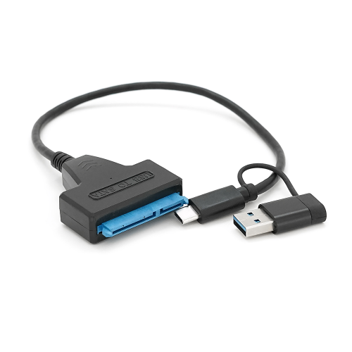 Кабель USB Type-C / USB 3.0 to SATA black 0.2m для HDD / SSD дисків