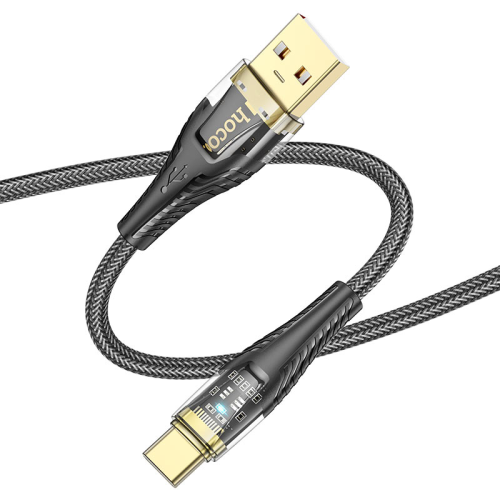 Кабель Hoco U121, Type-C-USB, 60W, Black, довжина 1,2 м, BOX