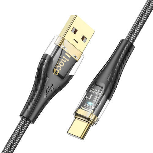 Кабель Hoco U121, Type-C-USB, 60W, Black, довжина 1,2 м, BOX