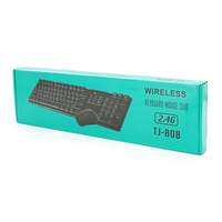 Комплект бездротової Jedel TJ-808 (KB+Mouse), (Eng / Pyc), 2.4G, 78 клавіш, Black, Box