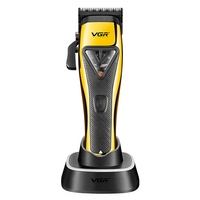 Тример VGR V-015, 6 насадок, мотор MAGLEV VECTOR 3, LED display, 9000 RPM, акумулятор 2500mAh, Black / Gold, Box