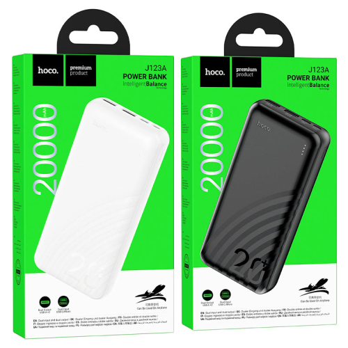 Power Bank HOCO J123A 20000mAh, 22.5W, Mix Color, 0.47kg, Box