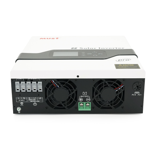 Гібридний інвертор MUST PV18-2012PRO, 2000 Вт / 1600 Вт, 12 В, струм заряду 80 А, Wi-Fi, RS485 / CAN, 170-280 В, MPPT (80 А, 30-320 В постійного струму), 318 &amp;times; 369 &amp;times; 121 мм. 6,2 кг.