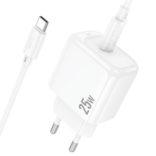 Набор СЗУ HOCO NCS53+кабель Type-C / Type-C, 1xUSB-C, PD25W, White, Box