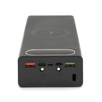 Power bank Voltronic L20 під 20х18650, Wireless charging, Digital display, Output: 22.5+15W, USB+USB-C, PVC, ліхтар, Black, BOX
